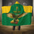 Custom Dominica Football Hooded Blanket Sisserou Parrot Green Color