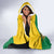 Custom Dominica Football Hooded Blanket Sisserou Parrot Green Color