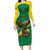 Custom Dominica Football Long Sleeve Bodycon Dress Sisserou Parrot Green Color - Wonder Print Shop