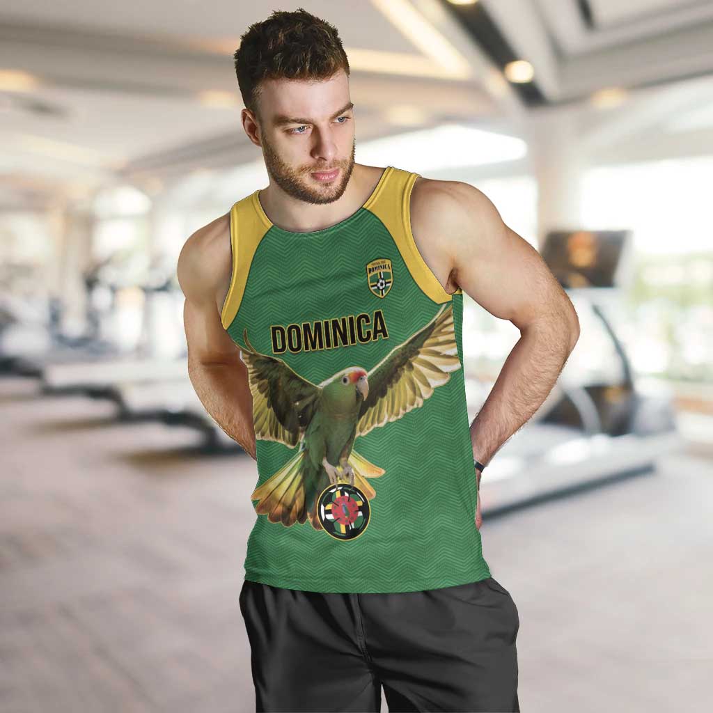 Custom Dominica Football Men Tank Top Sisserou Parrot Green Color - Wonder Print Shop