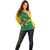 Custom Dominica Football Off Shoulder Sweater Sisserou Parrot Green Color - Wonder Print Shop