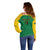 Custom Dominica Football Off Shoulder Sweater Sisserou Parrot Green Color - Wonder Print Shop