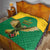 Custom Dominica Football Quilt Sisserou Parrot Green Color - Wonder Print Shop