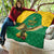 Custom Dominica Football Quilt Sisserou Parrot Green Color - Wonder Print Shop