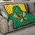 Custom Dominica Football Quilt Sisserou Parrot Green Color - Wonder Print Shop