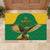 Custom Dominica Football Rubber Doormat Sisserou Parrot Green Color - Wonder Print Shop