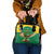 Custom Dominica Football Shoulder Handbag Sisserou Parrot Green Color