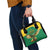 Custom Dominica Football Shoulder Handbag Sisserou Parrot Green Color