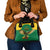 Custom Dominica Football Shoulder Handbag Sisserou Parrot Green Color