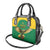 Custom Dominica Football Shoulder Handbag Sisserou Parrot Green Color