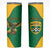 Custom Dominica Football Skinny Tumbler Sisserou Parrot Green Color - Wonder Print Shop