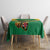 Custom Dominica Football Tablecloth Sisserou Parrot Green Color - Wonder Print Shop