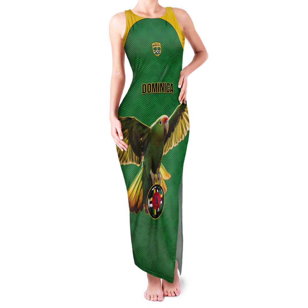 Custom Dominica Football Tank Maxi Dress Sisserou Parrot Green Color - Wonder Print Shop