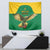 Custom Dominica Football Tapestry Sisserou Parrot Green Color - Wonder Print Shop