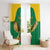 Custom Dominica Football Window Curtain Sisserou Parrot Green Color - Wonder Print Shop