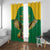 Custom Dominica Football Window Curtain Sisserou Parrot Green Color - Wonder Print Shop