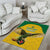 Custom Dominica Football Area Rug Sisserou Parrot Yellow Color - Wonder Print Shop