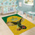 Custom Dominica Football Area Rug Sisserou Parrot Yellow Color - Wonder Print Shop