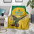 Custom Dominica Football Blanket Sisserou Parrot Yellow Color