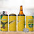 Custom Dominica Football 4 in 1 Can Cooler Tumbler Sisserou Parrot Yellow Color - Wonder Print Shop