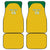 Custom Dominica Football Car Mats Sisserou Parrot Yellow Color - Wonder Print Shop