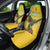 Custom Dominica Football Car Seat Cover Sisserou Parrot Yellow Color