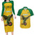 Custom Dominica Football Couples Matching Long Sleeve Bodycon Dress and Hawaiian Shirt Sisserou Parrot Yellow Color - Wonder Print Shop