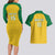 Custom Dominica Football Couples Matching Long Sleeve Bodycon Dress and Hawaiian Shirt Sisserou Parrot Yellow Color - Wonder Print Shop