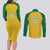 Custom Dominica Football Couples Matching Long Sleeve Bodycon Dress and Long Sleeve Button Shirt Sisserou Parrot Yellow Color - Wonder Print Shop