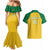 Custom Dominica Football Couples Matching Mermaid Dress and Hawaiian Shirt Sisserou Parrot Yellow Color - Wonder Print Shop