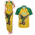 Custom Dominica Football Couples Matching Tank Maxi Dress and Hawaiian Shirt Sisserou Parrot Yellow Color - Wonder Print Shop