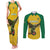 Custom Dominica Football Couples Matching Tank Maxi Dress and Long Sleeve Button Shirt Sisserou Parrot Yellow Color - Wonder Print Shop