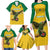 Custom Dominica Football Family Matching Long Sleeve Bodycon Dress and Hawaiian Shirt Sisserou Parrot Yellow Color - Wonder Print Shop