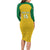 Custom Dominica Football Family Matching Long Sleeve Bodycon Dress and Hawaiian Shirt Sisserou Parrot Yellow Color - Wonder Print Shop