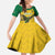 Custom Dominica Football Family Matching Mermaid Dress and Hawaiian Shirt Sisserou Parrot Yellow Color - Wonder Print Shop