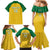 Custom Dominica Football Family Matching Mermaid Dress and Hawaiian Shirt Sisserou Parrot Yellow Color - Wonder Print Shop