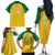 Custom Dominica Football Family Matching Off The Shoulder Long Sleeve Dress and Hawaiian Shirt Sisserou Parrot Yellow Color - Wonder Print Shop