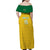 Custom Dominica Football Family Matching Off Shoulder Maxi Dress and Hawaiian Shirt Sisserou Parrot Yellow Color - Wonder Print Shop