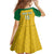 Custom Dominica Football Family Matching Off Shoulder Short Dress and Hawaiian Shirt Sisserou Parrot Yellow Color - Wonder Print Shop