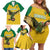 Custom Dominica Football Family Matching Off Shoulder Short Dress and Hawaiian Shirt Sisserou Parrot Yellow Color - Wonder Print Shop