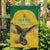 Custom Dominica Football Garden Flag Sisserou Parrot Yellow Color - Wonder Print Shop