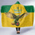 Custom Dominica Football Hooded Blanket Sisserou Parrot Yellow Color