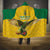 Custom Dominica Football Hooded Blanket Sisserou Parrot Yellow Color