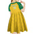 Custom Dominica Football Kid Short Sleeve Dress Sisserou Parrot Yellow Color - Wonder Print Shop