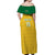 Custom Dominica Football Off Shoulder Maxi Dress Sisserou Parrot Yellow Color - Wonder Print Shop