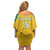 Custom Dominica Football Off Shoulder Short Dress Sisserou Parrot Yellow Color - Wonder Print Shop