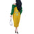 Custom Dominica Football Off The Shoulder Long Sleeve Dress Sisserou Parrot Yellow Color - Wonder Print Shop