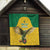 Custom Dominica Football Quilt Sisserou Parrot Yellow Color - Wonder Print Shop