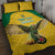 Custom Dominica Football Quilt Bed Set Sisserou Parrot Yellow Color - Wonder Print Shop