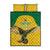 Custom Dominica Football Quilt Bed Set Sisserou Parrot Yellow Color - Wonder Print Shop